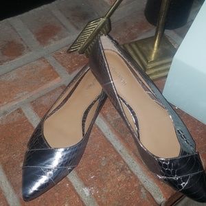 Calvin Klein silver flats brand new never worn